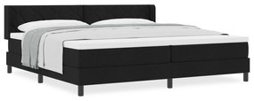vidaXL Κρεβάτι με ελατήρια Μαύρο 200 x 200 cm Ύφασμα και αφρός