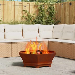 vidaXL Φωτιά σε μπολ Σκ rusty 75 x 75 x 28 εκ.