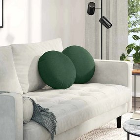vidaXL Μαξιλάρια καθισμάτων 2 pcs Σκούρο Πράσινο Ø 40 cm
