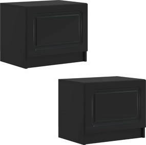 vidaXL Ντουλάπι TV Μαύρο Επεξεργασμένο Ξύλο