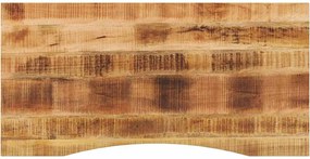 vidaXL Επιφάνεια Γραφείου Καμπύλη 110x60x2,5 εκ Μασίφ Ακατ. Μάνγκο