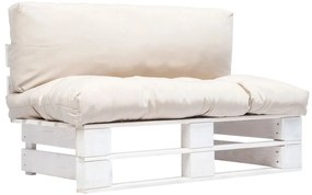 vidaXL Καναπές Κήπου Παλέτες Ξύλο Πεύκου με Μαξιλάρια Χρώμα Άμμου