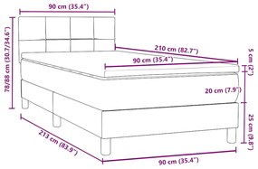 ΚΡΕΒΑΤΙ BOXSPRING ΜΕ ΣΤΡΩΜΑ ΜΑΥΡΟ 90X210 ΕΚ. ΒΕΛΟΥΔΙΝΟ 3316193