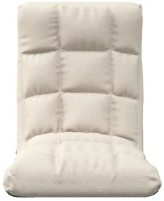 vidaXL Καρέκλα Δαπέδου Πτυσσόμενη Κρεμ Υφασμάτινη