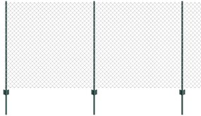 Τείχος και Πόστ Πράσινο 1,2 x 10 m Ατσάλι