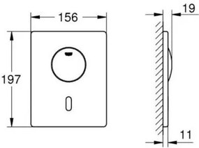 Πλακέτα χειρισμού Grohe Tectron Skate-Ashmi Gualistero