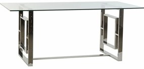 Τραπεζαρία DKD Home Decor Κρυστάλλινο Χάλυβας (180 x 90 x 75 cm)