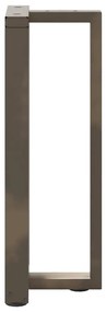 vidaXL Πόδια Κονσόλας σε Σχήμα Τ, 2 τεμ. Μαύρο 25x28x(72-73) εκ. Ατσάλι
