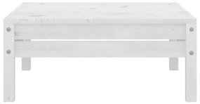 vidaXL Υποπόδιο Κήπου Λευκό από Μασίφ Ξύλο Πεύκου