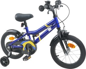 vidaXL Παιδικό Ποδήλατο 16 ίντσες για 4-6 ετών Μπλε Λευκό