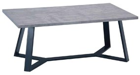 Τραπέζι Σαλονιού 110x60cm HANSON Cement/Βαφή Μαύρη