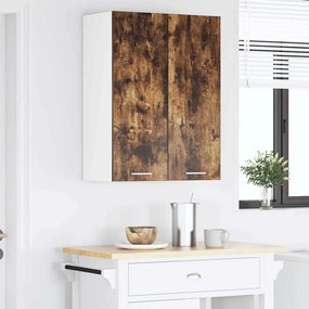 vidaXL Κρεμαστό ντουλάπι Καπνιστό Δρύς 60 x 31 x 80 εκ.