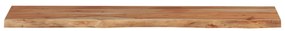 vidaXL Ράφι Επιτοίχιο Ορθ. Live Edge 120x20x2,5 εκ. Μασίφ Ξύλο Ακακίας