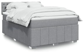 ΚΡΕΒΑΤΙ BOXSPRING ΜΕ ΣΤΡΩΜΑ ΑΝΟΙΧΤΟ ΓΚΡΙ 140X190 ΕΚ. ΥΦΑΣΜΑΤΙΝΟ 3289370