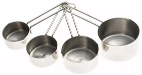 Μεζούρες ζαχαροπλαστικής σετ 4τμχ Kinghoff KH 4025, 60/80/125/250 ml, Ανοξείδωτο ατσάλι