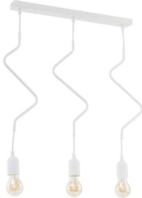 Κρεμαστό Φωτιστικό Οροφής Ράγα Zigzag 3 χρώματα TK Lighting-2436-Λευκό 2436
