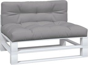 vidaXL Μαξιλάρια Παλέτας 2 τεμ. Γκρι Υφασμάτινα