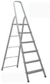 Σκάλα οικιακή αλουμινίου 6+1 σκαλιά ύψος: 1,60m.