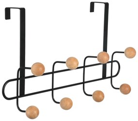 Κρεμάστρα Πόρτας Μεταλλική 41x7.5x23cm 8 Θέσεων Μαύρη
