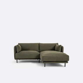 Γωνιακός καναπές Compact με μπουκλέ ύφασμα – Victor