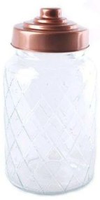 Βάζο Aποθήκευσης Vintage 014.KG0092 10x18cm Clear-Bronze Glass