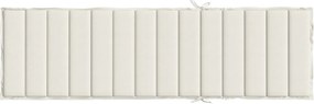 vidaXL Μαξιλάρι Ξαπλώστρας Κρεμ Μελανζέ 200x60x4 εκ. Ύφασμα