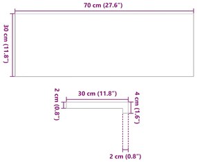 Πατάκια Σκάλας 8 τεμ. Ανοιχτό Καφέ 70x30x2 cm Ξύλο Δρυός - Καφέ