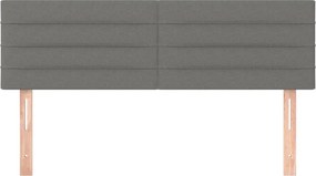 vidaXL Κεφαλάρια Σκ. Γκρι 144x5x78/88 εκ. Ύφασμα