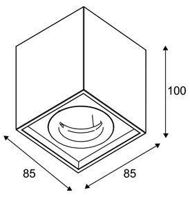 ΕΠΙΤΟΙΧΟ ΦΩΤΙΣΤΙΚΟ 1ΧGU10 ΓΚΡΙ ΤΣΙΜΕΝΤΟ 8,5X8,5XH10CM MONTE - Τσιμέντο - MK131S10G