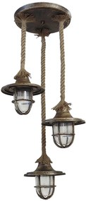 Φωτιστικό οροφής  LP-700 PENDEL ROPE 3L UT-BRONZE Heronia 31-0500