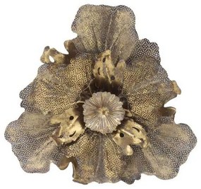 Διακοσμητικό Τοίχου Flower 1-160-220-037 54,5x8x50,5cm Gold Etiquette Μέταλλο
