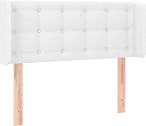 vidaXL Κεφαλάρι Κρεβατιού LED Λευκό 103x16x78/88 εκ. Συνθετ. Δέρμα