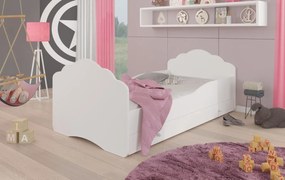 Παιδικό κρεβάτι Leomari-Ροζ - Λευκό-160 x 80-Με προστατευτικό