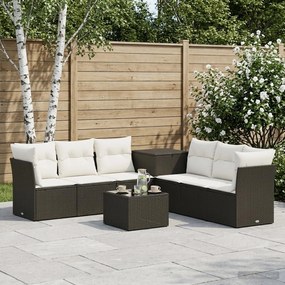 vidaXL Σετ Καναπέ 8 τμχ. Μαύρο και Κρεμ Λευκό 55 x 55 x 37 εκ