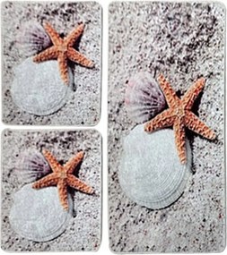 Bathmat Set (3 Pieces) Starfısh Multicolor