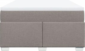 vidaXL Κρεβάτι Boxspring με Στρώμα Taupe 140x190 εκ. Υφασμάτινο