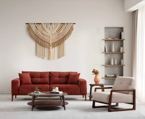 Wing Chair Athena Bergere - Beige Beige