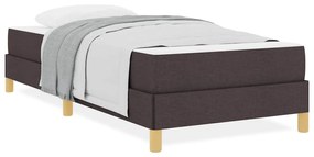 vidaXL Κρεβάτι με ελατήρια Καφέ 90 x 200 cm Ύφασμα, Επεξεργασμένο Ξύλο
