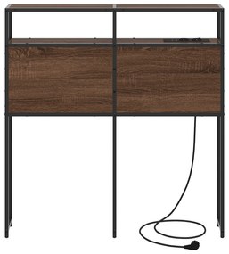 vidaXL Κεφαλάρι Αποθήκης Καφέ δρυς 80 cm Επεξεργασμένο ξύλο