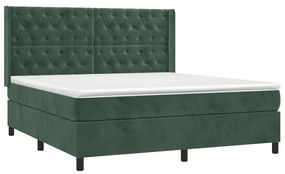 ΚΡΕΒΑΤΙ BOXSPRING ΜΕ ΣΤΡΩΜΑ ΣΚΟΥΡΟ ΠΡΑΣΙΝΟ 160X200ΕΚ. ΒΕΛΟΥΔΙΝΟ 3132870