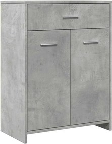 vidaXL Ντουλάπι Μπάνιου Γκρι του Σκυροδέματος 60x33x80 εκ. Επεξ. Ξύλο
