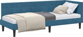 vidaXL Κρεβάτι Γωνίας Μπλε 80 x 200 cm Βελούδο