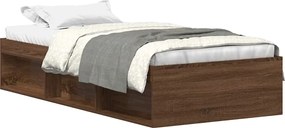 vidaXL Πλαίσιο Κρεβατιού Καφέ Δρυς 90 x 190 εκ.