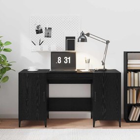 vidaXL Γραφείο Μαύρη Οξυά 140 x 50 x 75 εκ. Επεξεργασμένο ξύλο