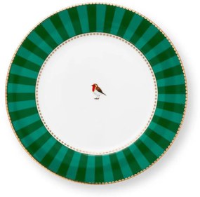 ΠΙΑΤΟ ΦΡΟΥΤΟΥ Δ21cm PIP STUDIO - LOVE BIRDS STRIPES EMERALD-GREEN