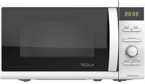 Φούρνος μικροκυμάτων Tesla MW2060MW, 20 λίτρα, 700W, Ψηφιακή οθόνη, Απόψυξη, Γκριλ, Λευκό