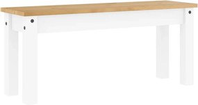 vidaXL Πάγκος Τραπεζαρίας Panama Λευκό 105x30x45 εκ. Μασίφ Ξύλο Πεύκου