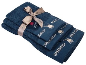 Πετσέτες 2666 (Σετ 3τμχ) Blue Greenwich Polo Club Σετ Πετσέτες 70x140cm 100% Cotton