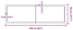 ΕΠΙΦΑΝΕΙΑ ΤΡΑΠΕΖΙΟΥ 160 X 50 X 4ΕΚ ΑΚΑΤΕΡΓΑΣΤΟ ΜΑΣΙΦ ΞΥΛΟ ΔΡΥΟΣ 3156322