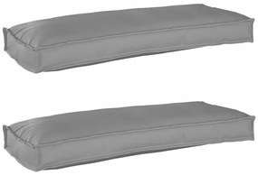 vidaXL Σετ Μαξιλαριών Πάγου 2 pcs Γκρι 100 x 40 x 8 εκ Ύφασμα Oxford